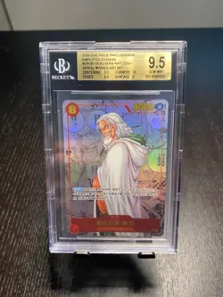 Chinese ONE PIECE Card Silvers Rayleigh OP08-118 SEC Manga Alt Art BGS 9.5 - Image 1