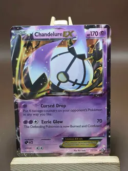 HP Pokemon Card: Chandelure EX 77/113 Legendary Treasures Set Ultra Rare - Image 1