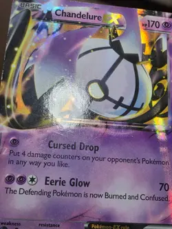 HP Pokemon Card: Chandelure EX 77/113 Legendary Treasures Set Ultra Rare - Image 2
