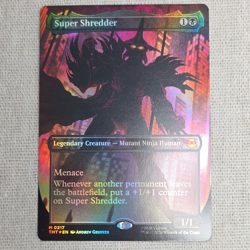 Super Shredder Borderless Legendary Creature Foil TMNT EN 217 MTG Card - Image 1