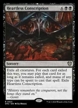1x Heartless Conscription NM Eng MTG - Commander Outlaws of Thunder Junction - Image 1