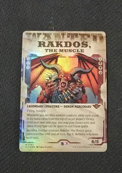 MTG Rakdos, The Muscle SHOWCASE FOIL Outlaws Thunder Junction 297 LP - Image 1