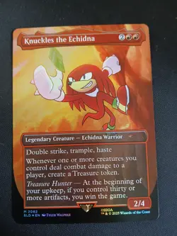 Knuckles the Echidna - SLD - Legendary Creature Red Rainbow Foil - MTG - Image 1