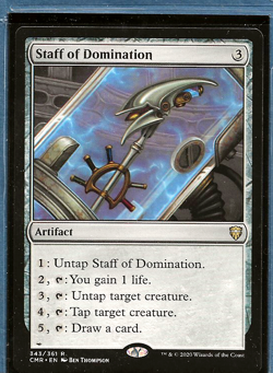 156 MTG Staff of Domination Commander Legends CMR #343 Never Played - Image 1