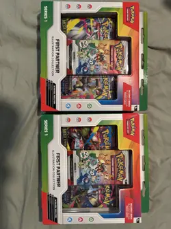 Pokemon TCG First Partner Illustration Collection Series 1 2x Promo Sealed Packs - Image 1