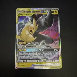 2019 Pokemon Pikachu & Zekrom GX TAG TEAM Ultra Rare Holo Team Up #33/181 240HP - Image 1