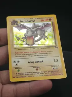 Pokemon TCG Aerodactyl Fossil Holo Card 1/62 Unlimited Rare - Image 4