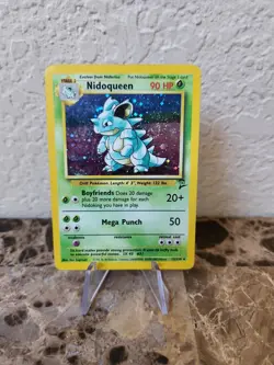 Pokemon Base Set 2 - Nidoqueen 12/130 - Rare Foil Holo Pokemon Card /w Swirl - Image 1