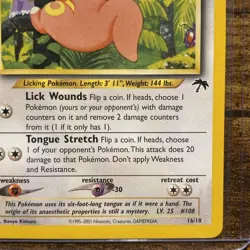 2001 Pokemon - Lickitung Non-Holo - Southern Islands Expansion 16/18 - WOTC LP+ - Image 4