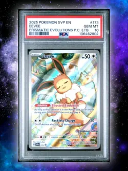 Pokemon Center Stamp Promo Eevee Prismatic Evolutions ETB SVP EN 173 PSA 10 - Image 1