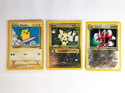 Pokemon Black Star WOTC LOT - Pichu #35, Scizor #33, Surfing Pikachu #28 LP-NM - Image 1