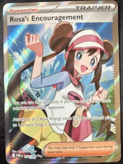POKEMON Rosa's Encouragement 114/088 ULTRA RARE FULL ART TRAINER Perfect Order - Image 2