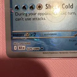 Pokemon Beartic Holo Master Ball Pattern Sv: Black Bolt 026/086 150 HP Rare - Image 2