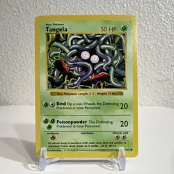 Pokemon Tangela 66/102 Base Set Shadowless 50 HP Bind Common - Image 1