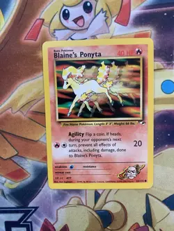 Pokemon TCG Blaine's Ponyta Gym Heroes 63/132 Regular Unlimited Common NM - Image 1
