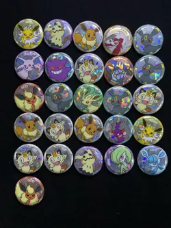2025 Pokemon TCG S-Chinese Gem Pack Umbreon Jolteon Eevee Badge Lot*26 AD12 - Image 1