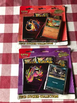Pokemon Ascended Heroes Tech Sticker Collection Set of 2! Charmander & Ghastly - Image 1
