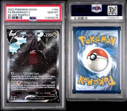 PSA 10 2022 Pokemon TCG Regidrago V 184/195 Silver Tempest Holo - Image 3