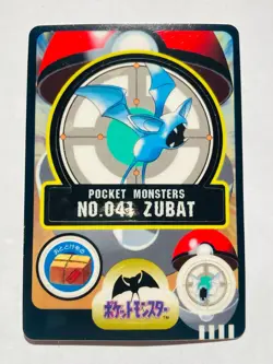Zubat Pokemon Sealdass Card No. 041 From Japan 1997 Vintage Bandai F/S - Image 1