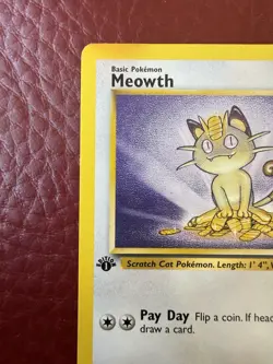 Pokemon Meowth No.56/64 1st Edition Jungle Regular Common Wizards 1999 TCG LP - Image 3