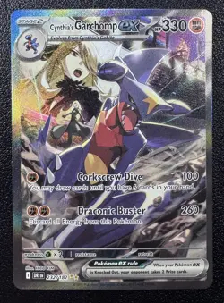 Pokemon Cynthia's Garchomp ex Special Illustration Rare SIR Full Art 232/182 - Image 1