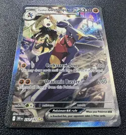 Pokemon Cynthia's Garchomp ex Special Illustration Rare SIR Full Art 232/182 - Image 2