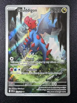 Pokemon Druddigon Illustration Rare IR Full Art Holo 151/086 White Flare - Image 1