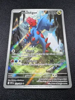 Pokemon Druddigon Illustration Rare IR Full Art Holo 151/086 White Flare - Image 2