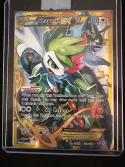 Shaymin EX 077A/108 Alternate Art Gold Holo Full Art Pokemon Lp - Image 2