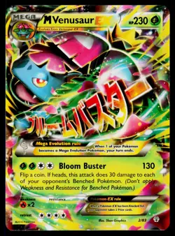 M Venusaur EX - Holo 2/83 Ultra Rare Pokemon Generations NM - Image 1