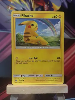 Pokemon TCG - Pikachu 28/73 - Shining Legends Common - LP - Image 1