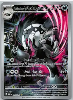 Galarian Obstagoon 245/217 Illustration Rare ME: Ascended Heroes Pokemon NM - Image 1