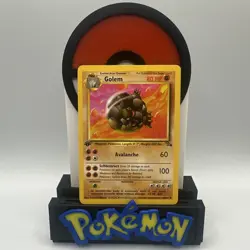 Golem 36/62 Uncommon 1st edition Fossil Pokemon LP - Image 1