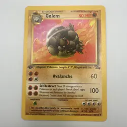 Golem 36/62 Uncommon 1st edition Fossil Pokemon LP - Image 2