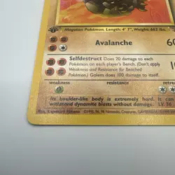 Golem 36/62 Uncommon 1st edition Fossil Pokemon LP - Image 3