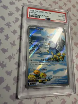 2025 Pokemon Phantasmal Flames Full Art Holo Illustration Rare Piplup 98 PSA 10 - Image 2
