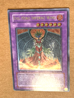 yugioh EVIL HERO INFERNO WING GLAS-EN038 Ultimate Rare 1st Edition near mint - Image 3