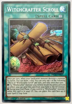 INCH-EN025 Witchcrafter Scroll - Secret Rare 1st Edition Lightly Played YuGiOh - Image 1