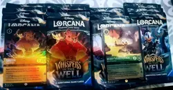 NEW SEALED Disney Lorcana TCG Whispers In The Well 17x Booster Packs + Cards - Image 1