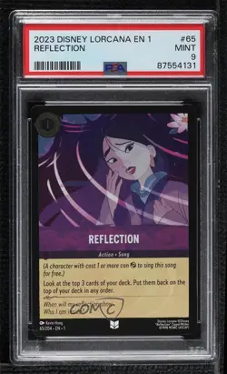 2023 Disney Lorcana - The First Chapter 1 Foil Reflection #65 PSA 9 MINT - Image 1