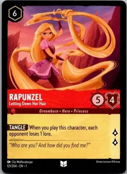 Disney Lorcana Rapunzel Letting Down Her Hair 121/204 The First Chapter - Image 1