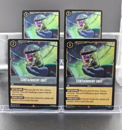 Disney Lorcana Containment Unit 203/204 Winterspell Rare 4 Cards - Image 1