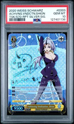 Weiss Schwarz Achieving Vindication Shion TSK/S70- SP English Slime PSA 10 - Image 1