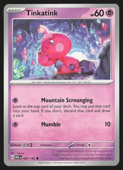 SV04: Paradox Rift Tinkatink #082/182 Common Pokemon Card - Image 1