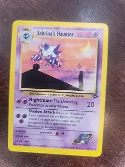 Sabrina's Haunter Gym Pokemon Card WOTC NM - Image 2