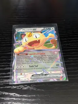 Meowth ex 062/088 Me03: Perfect Order Holo Pokemon Card - Image 1