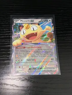 Meowth ex 062/088 Me03: Perfect Order Holo Pokemon Card - Image 2