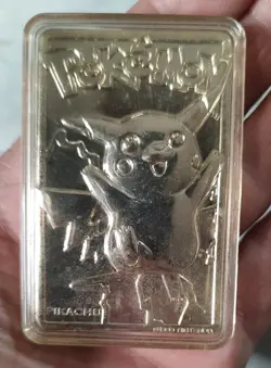 23K Gold Plated PIKACHU Trading Card 1999 Burger King Pokemon - RARE - Image 3