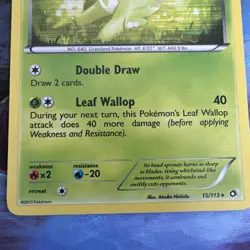 Virizion 15/113 Holo Legendary Treasures Pokemon Card - Image 3