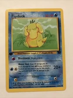 Pokemon TCG Team Rocket #65/82 Psyduck 1st Edition Card - Image 1